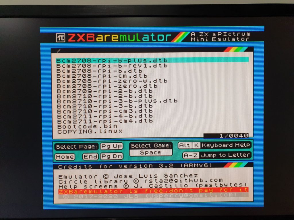 ZXBaremulator - Running on Raspberry PI Zero W with Recreated ZX 